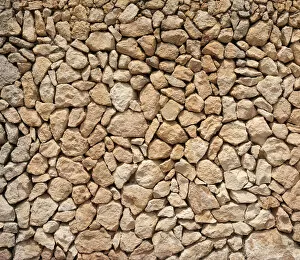 Images Dated 2nd June 2012: Typical Balearic dry stone wall made of yellow and red boulders