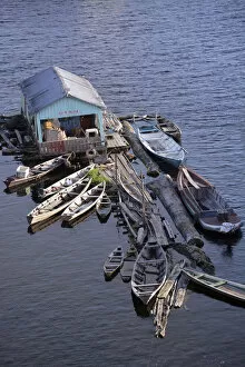 Images Dated 3rd August 2013: Typical floating house for the Amazon, Tefe, Amazonas Province, Brazil