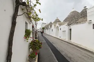 Huts Prints: Typical huts called Trulli built with dry stone Alberobello