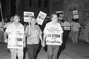 Typesetter Prints: Typographers Striking Chicago Tribune