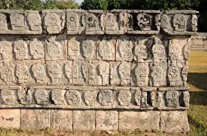 Tzompantli Skull Carvings, Chichen Itza