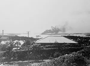 Hawaii Prints: U. S. Ship Attack at Pearl Harbor