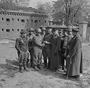 U. S. Troops with Russians Allies at the Elbe River