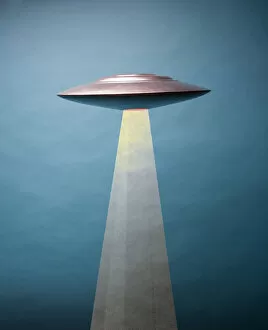 Images Dated 11th May 2012: UFO shooting teleporting beam