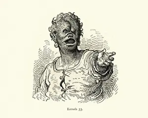 Ugly deformed character monster. Orlando Furioso