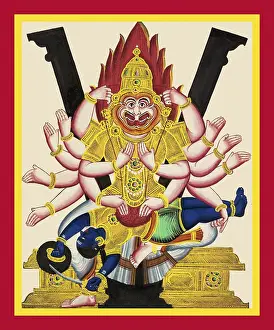 Pillar Prints: Ugra Narasiṁha, avatar of Vishnu