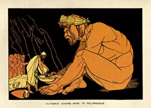 Images Dated 10th February 2015: Ulysses giving wine to Polyphemus