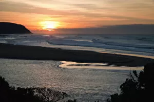 Images Dated 5th July 2012: Umzuvubu River meeting sea, Port St Johns, Eastern Cape, South Africa
