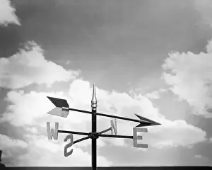 Weathervane Prints: Undecorated Weathervane Pointing East