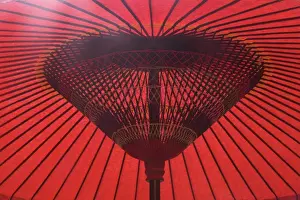 Kyoto Prefecture Prints: Underside of open umbrella, Kyoto, Honshu, Japan