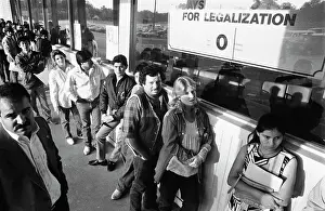 Huty31922 Prints: Undocumented People Wait In Line