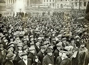 Unemployment Prints: Unemployed Marchers in Trafalgar Square