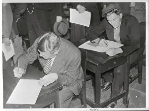 Unemployed Swedes Completing Forms