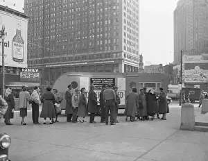 Detroit Prints: Unemployment Line In Detroit