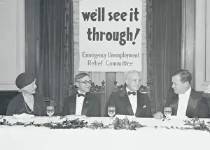 Joseph V Prints: Unemployment Relief Members at Formal Ceremony