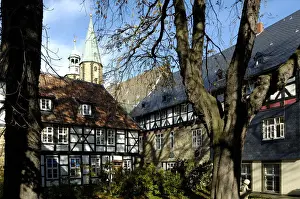 Idyll Prints: UNESCCO World Heritage Site picturesque old town framework houses Goslar Lower Saxony Germany