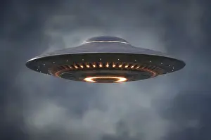 3d Rendering Prints: Unidentified flying object, composite image