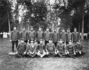 Picnic Prints: Uniformed firefighters at firefighter's picnic