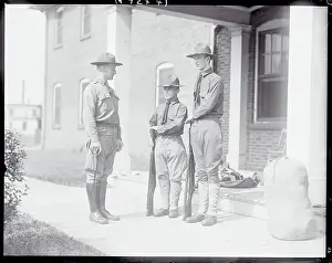 New Jersey Prints: Uniformed Men Standing At Attention