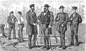 Equal Prints: Uniforms of the German Navy (from left) Sailors
