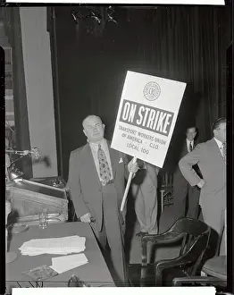 Union Leader Mike Quill Participating in Picket