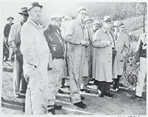 John L Prints: Mine and Union Officials Watching a Mine Sealing