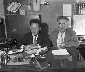 Cloth Prints: Union Organizers at Desk in Office