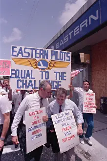 Logo Prints: Union Presidents Talk While Marching
