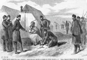 Removal Prints: Union Troops Removing Chain From Slave