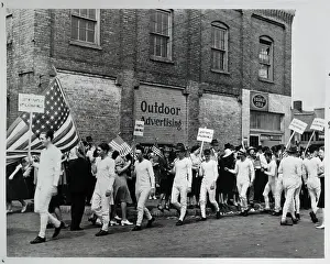 Picketing Prints: Union Workers Striking at Mill