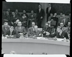 Sobolev Prints: United Nations Delegates Voting at Session