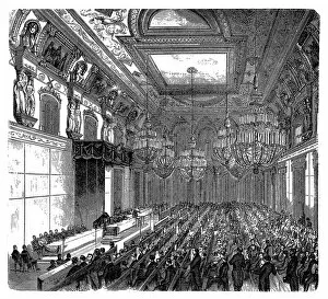Images Dated 28th March 2018: United Prussian Parliament, assembly in white hall of the royal castle in Berlin
