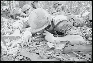 United States Airborne Radioman During Distress Call