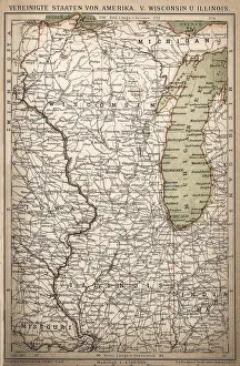 Iowa Prints: United States of America, Wisconsin, Illinois
