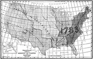 Images Dated 15th September 2015: United States area: Acquisition and transfer of territory 1780 to 1870