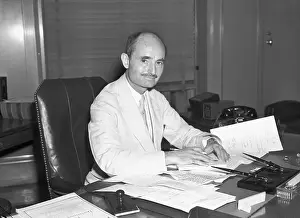 Francis Biddle Prints: United States Attorney General Francis Biddle at His Desk