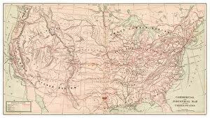 Images Dated 9th April 2018: United States map 1881