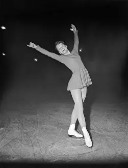 United States Olympian Figure Skater Carol Heiss Performing at Winter Olympics