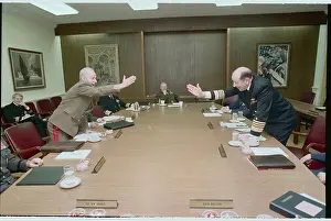 United States Senator Orin Hatch Gesturing While Reclining