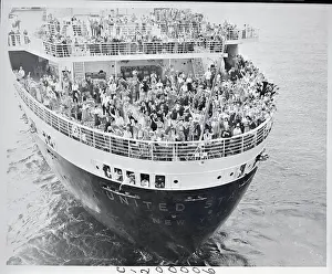 United States Ship Sailing the Atlantic