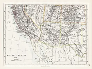 New Mexico Collection: United States South West map 1897
