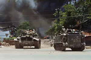 United States Tanks Blocking Area of Cholon