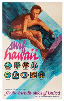 United Surf Hawaii Poster