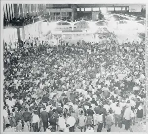 University of California Students Holding Mass Meeting