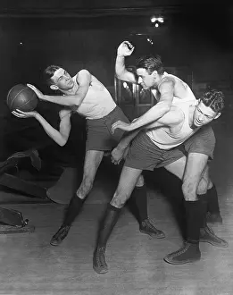 Practice Prints: University of Chicago Basketball Players Demonstrating Moves
