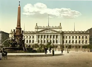 Educational Institution Prints: University and Mendebrunnen in Leipzig