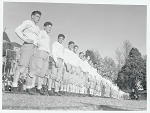 University of Southern California Football Tryouts in Field Formation