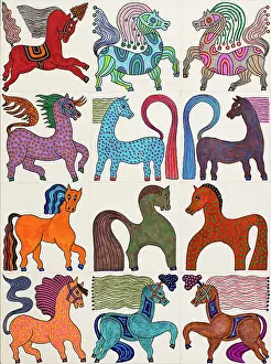 "Untitled, by Mario De Biasi, from the "Horses" series, 20th Century, drawing"