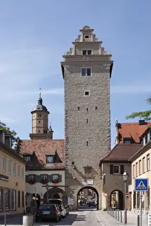 Lower Prints: Upper Gate, Volkach, Mainfranken, Lower Franconia, Franconia, Bavaria, Germany, Europe