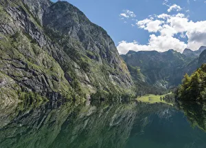 Images Dated 17th August 2014: Upper Lake with reflection, Salet am Konigssee, Berchtesgaden National Park